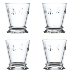 SET OF 4 TUMBLER GLASS - COLLECTION BEE