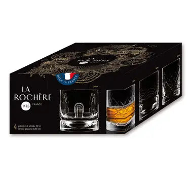 SET of 4 wiskey glasses - La Rochere
