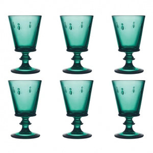 SET OF 6 WINE GLASSES - EMERAUDE
