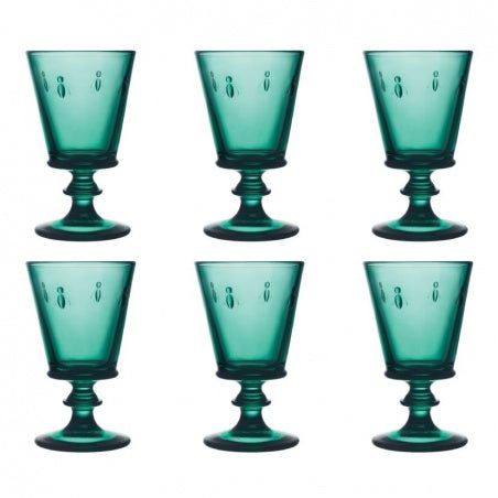 SET OF 6 WINE GLASSES - EMERAUDE