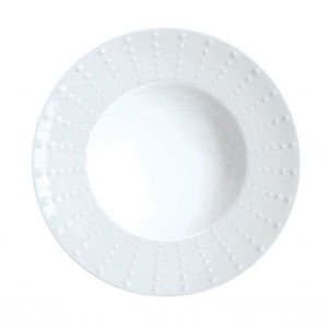 SET OF 6 PASTA PLATES - SANIA WHITE-PORCELAINE DE LIMOGE