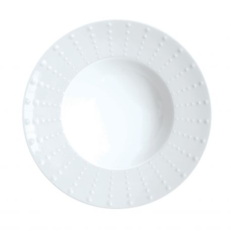 SET OF 6 PASTA PLATES - SANIA WHITE-PORCELAINE DE LIMOGE