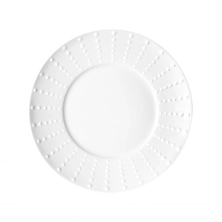 SET OF 6 DESSERT PLATES - SANIA BRILLANT- PORCELAINE DE LIMOGE