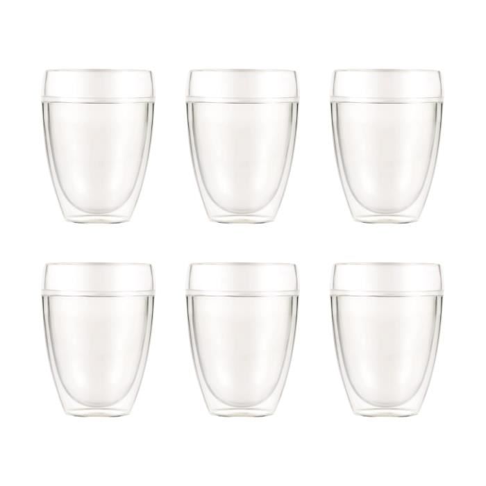 BODUM PAVINA - 6 pcs glases, double wall, medium, 0.35 l