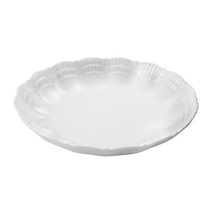 SET OF 3 CHARGER PLATES - CORAL WHITE- PORCELAINE DE LIMOGE