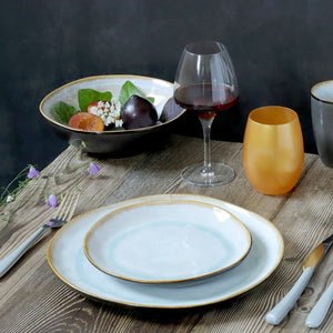 SET OF 6 DESSERT PLATES - SHADOW AQUA