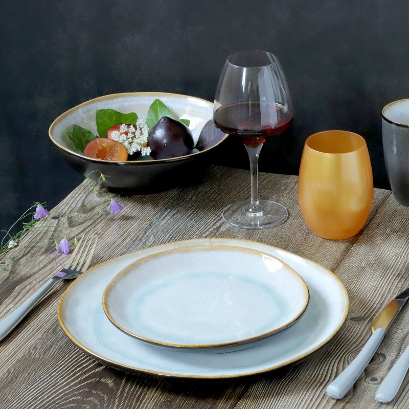 SET OF 6 DESSERT PLATES - SHADOW AQUA