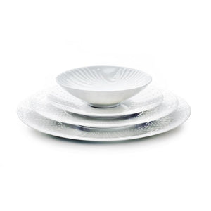 SET OF 6 DESSERT PLATES - SANIA BRILLANT- PORCELAINE DE LIMOGE