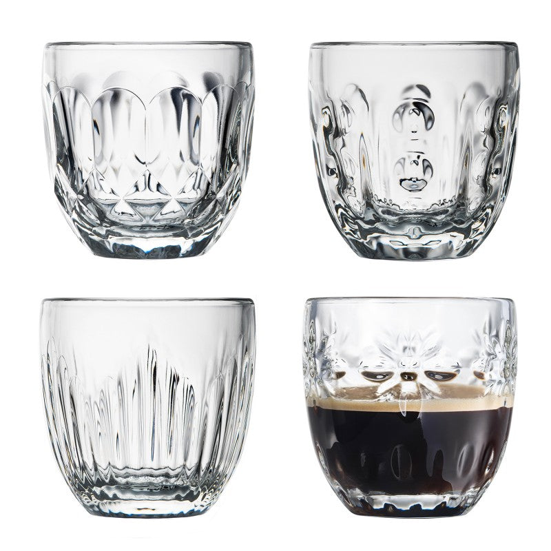 SET OF 4 TROQUET ASSORTED ESPRESSO
