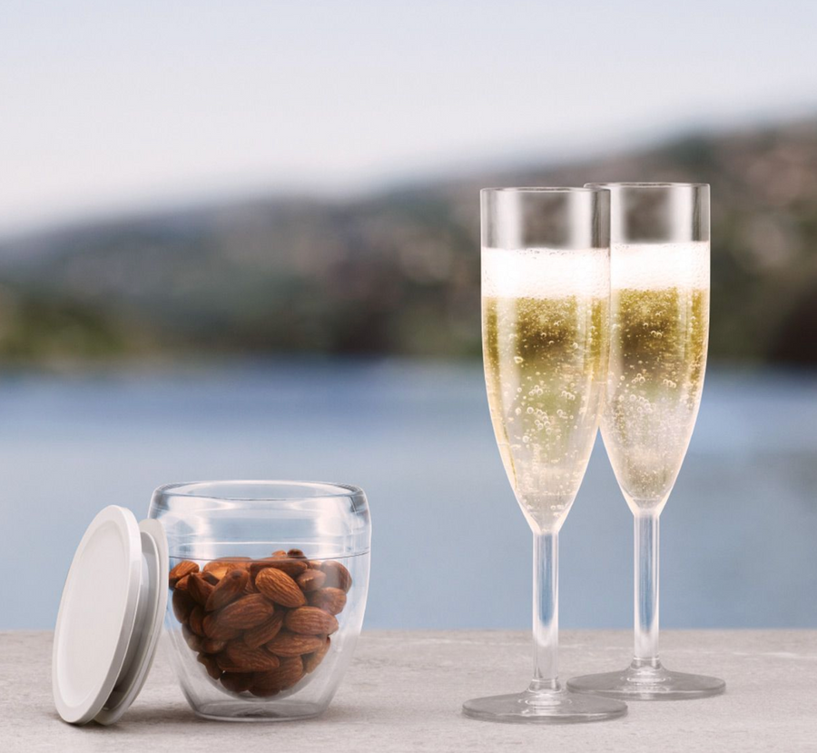 BODUM OKTETT - 6 pcs Durable Champagne Flute Glass 0.20 l